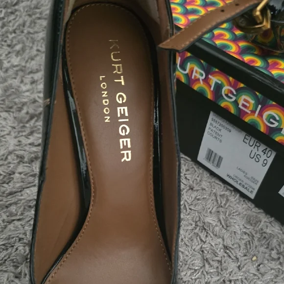 Kurt Geiger Black Patent Heels - Picture 2 of 4